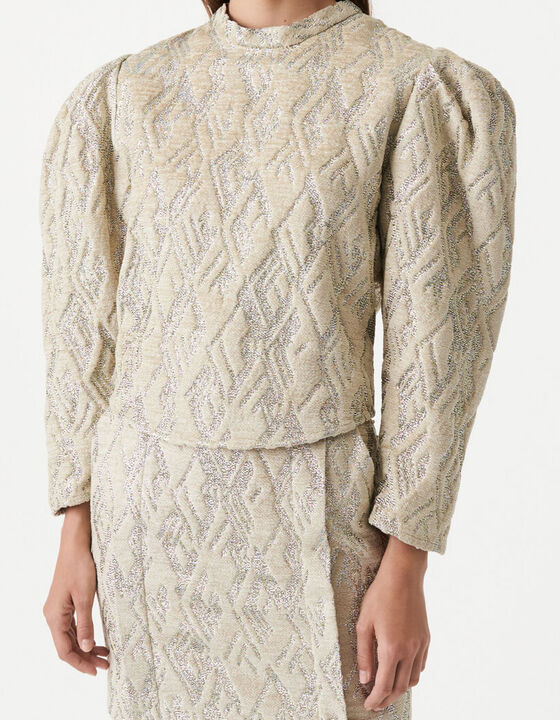 YEPA ROUND-NECK LUREX TOP